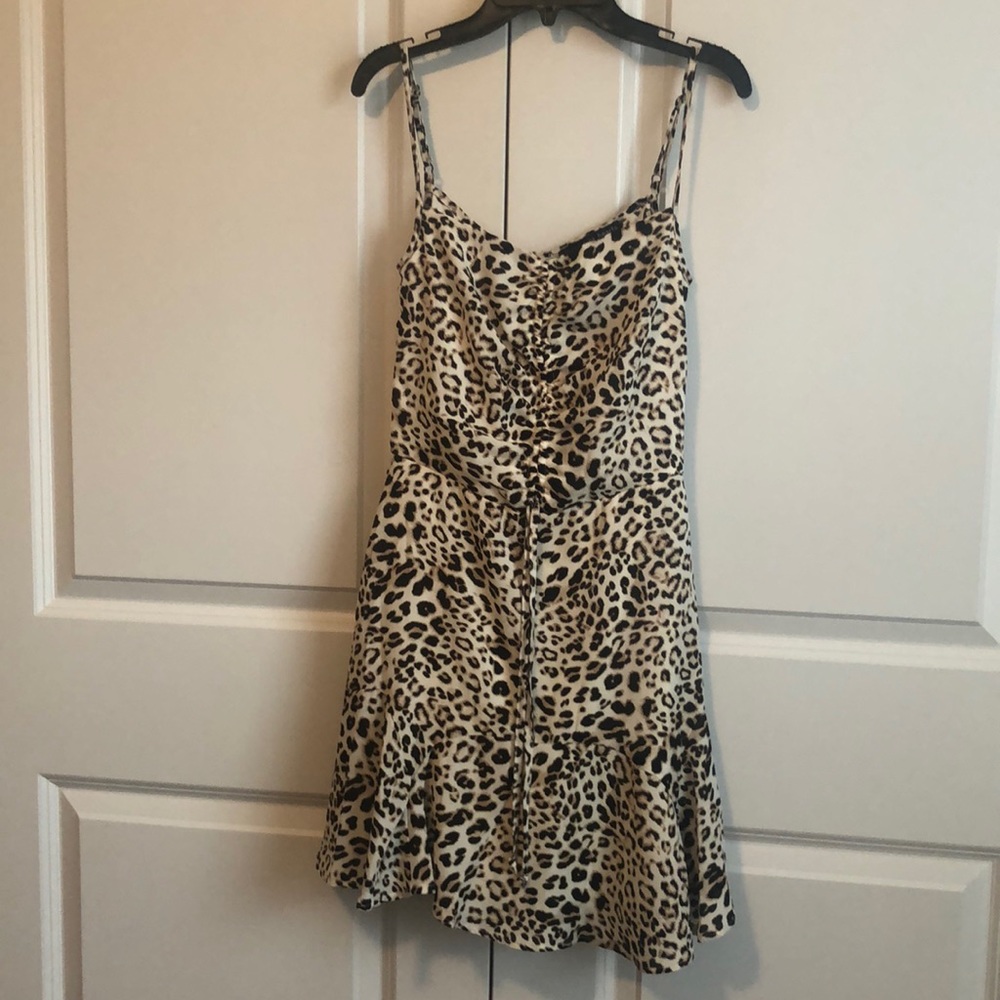 Leopard print mini dress